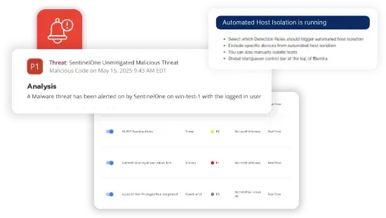 Blumira risk reduction view